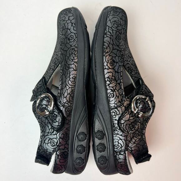 Therafit Chloe Women's Adjustable Leather Clogs Slip-On Comfort Shoes Silver Sz - Picture 8 of 10